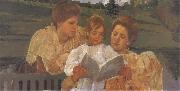 Mary Cassatt Reading oil painting on canvas